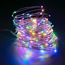 Гірлянда LED Copper, довжина 20 м, 200 діодів, мультиколір, на батарейках - мініатюра 3