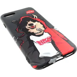 Чохол-накладка PUZOO TPU Glossy Surface IMD Hip Hop iPhone 7/8/SE 2020 MC Husky Black - мініатюра 2