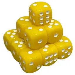 Настільна гра Games 7 Days Кубик D6 з точками (жовтий) , 1 шт. (g7dd6dotsyellow)
