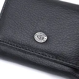 Невелике жіноче портмоне з монетницею з натуральної шкіри ST Leather 22730 чорне - мініатюра 9
