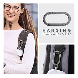 Силіконовий чохол для навушників Apple AirPods 4, Hang Case, білий, ультратонкий захисний кейс товщиною 2 мм, захист від подряпин, пилу та ударів, компактний, з карабіном для кріплення, ArmorStandart (ARM81295) - мініатюра 6