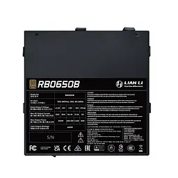 Блок живлення Lian Li RB0650B, 80 Plus Bronze, Black, EU Cord (G9P.RB0650B.B000.EU) - мініатюра 2