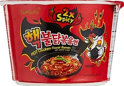 Локшина швидкого приготування Samyang Buldak 2X Spicy зі смаком гострої курки 105 г - мініатюра 2