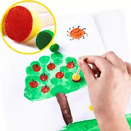 Набір спонжів для декорування та малювання Sponge-24, 1,2 см, 1,5 см, 2,5 см, 3 см, 24 шт - мініатюра 3
