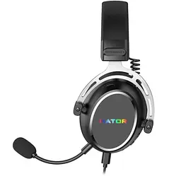 Ігрові навушники з мікрофоном HATOR ESH-50 HYPERGANG 3 SyncHUB USB 7.1 Hi-Res Black - мініатюра 3