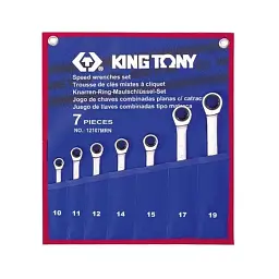 Набор комбинированных ключей KING TONY с трещоткой 10-19 мм 7 шт 12107MRN