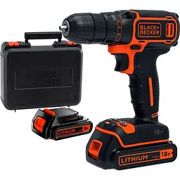Дриль-шуруповерт Black+Decker BDCDC18KB 18V 2x1.5Ah [89315] - мініатюра 2