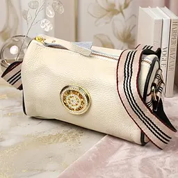 Дивовижна сумка для стильних жінок із натуральної шкіри Vintage 22264 білий