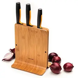 Набір кухонних ножів з бамбуковим блоком Fiskars Functional Form ™ 3 шт 1057553 - мініатюра 7