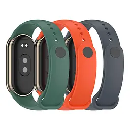 Комплект силіконових ремінців для фітнес браслетів Xiaomi Mi Band 8 Smart Band 9/10, Silicone, basic, зі зручною застібкою, на фітнес трекер та смарт годинник, ArmorStandart (ARM75072) - мініатюра 2