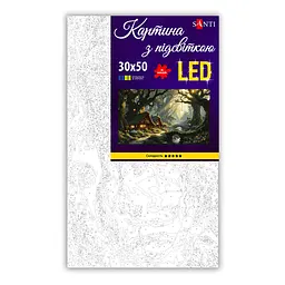 Картина за номерами Santi Магічний ліс, 30x50 см, LED підсвітка (955562) - мініатюра 2