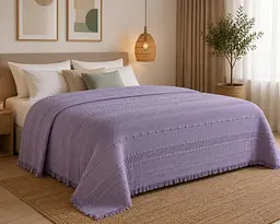 Турецьке вафельне покривало First Choice Sole 220x240 см Lilac - мініатюра 2