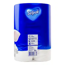 Туалетний папір Selpak тришаровий білий 14+4 рулонів - мініатюра 3