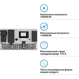 Гібридний сонячний інвертор Deye SUN-125K-PCSL01HP3 [148530] - мініатюра 2