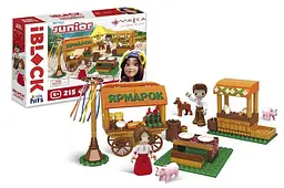 Конструктор PL-921-522 JUNIOR МАЛКА, 215 деталей, 2 фігурки, наклейки, татуювання, в коробці 37,5x26x6см Kids hits IBLOCK