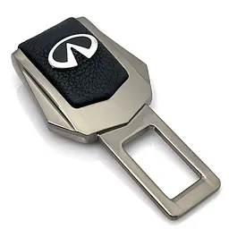 Заглушка ремня безпеки з логотипом Infiniti Темний хром 1 шт
