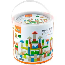 Дерев'яні кубики Viga Toys Кольорові блоки 80 шт. (50333) - мініатюра 5