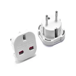 Перехідник мережевий 2 Pin EU Plug Adapter ep0018 Білий