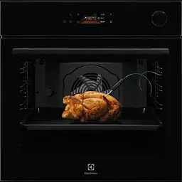 Духова шафа електрична Electrolux 72 л A+ пара дисплей конвекція фунція пароварки телескопічні напрямні чорний