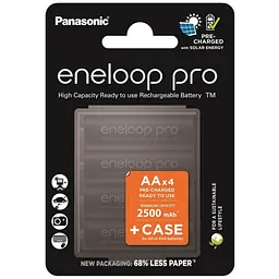 Акумулятор Panasonic BK-3HCDEC4CP Eneloop NI-MH Pro AA 2500 мАг з кейсом для зберігання 4 шт.