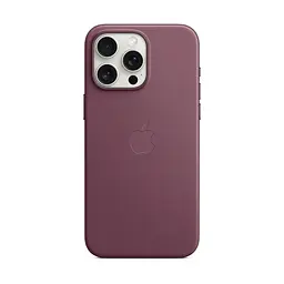 Чехол для Apple iPhone 15 Pro Max, FineWoven Case with MagSafe, бордовый, защитная накладка из материала FineWoven, противоударный, для iPhone, защита всего корпуса, поддержка беспроводной зарядки и MagSafe, (ARM71989)