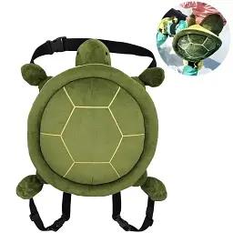 Захисна подушка-черепаха D&S Design Ski-Protector Mini Turtle розмір S 33×26 см захист спини та стегон для лиж і сноуборду зелено-жовта (SKU-258) - мініатюра 4