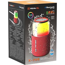 Портативна акустика Real-EL X-705 Red (EL121600025) - мініатюра 8