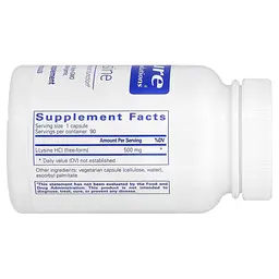 L-лізин Pure Encapsulations l-Lysine 90 капсули - мініатюра 2
