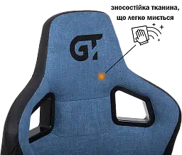 Геймерське крісло GT Racer чорне зі світло-синім (X-8005 Light Blue/Black) - мініатюра 7