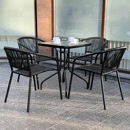 Комплект садових меблів 4Points Bello-4 з квадратним столом 70х70х70см