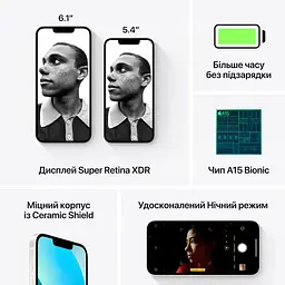 Смартфон iPhone 13 mini 512GB Model A2628 Grade A Seller Refurbished Starlight  - мініатюра 5