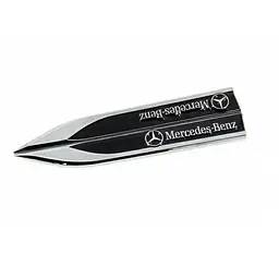 Емблема крила Mercedes Benz 2шт 148×18мм чорні (метал)