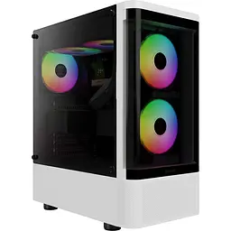 Корпус GAMDIAS TALOS E3 CG WH без БП White (4711514501209) - мініатюра 4