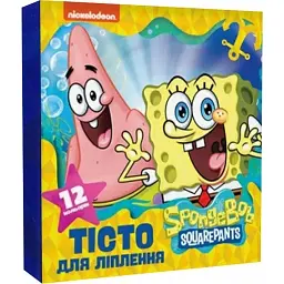 Тісто для ліплення SpongeBob SquarePants 12 кольорів по 15 г (122728) - мініатюра 2