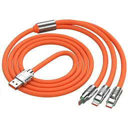 Кабель Type-C Lightning Micro-usb 3 в 1 для быстрой зарядки 6A 120W