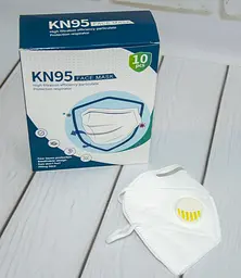 Захисні маски з вугільним фільтром (10 шт./пач.) KN95 захисний респіратор із клапаном (ST) - мініатюра 3