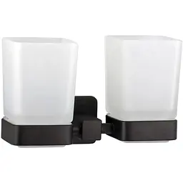Склянка подвійна Globus Lux BQ9428 SUS304 чорний матовий