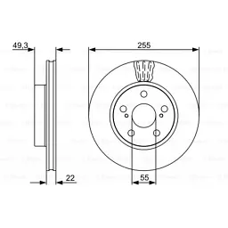 Гальмівний диск Bosch 0 986 479 564 - мініатюра 5