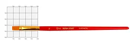 Пензель синтетика плоска №10 коротка ручка ROSA Start (4823098500285)