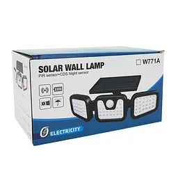 Вуличний ліхтар POWERMASTER MX-W771B, 70 SMD LED, заряд від Solar панель, датчик руху/освітлення, BOX - мініатюра 3