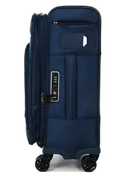Валіза маленька Airtex 829 поліестер TSA замок USB-порт Темно-синій - мініатюра 6