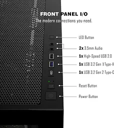 Комп'ютерний корпус KEDIERS P4 ATX Mid Tower з 4 вентиляторами - мініатюра 8