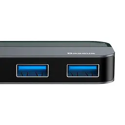 Мультипортовий адаптер USB Хаб Baseus Multi-Functional Transparent Series Type-C CAHUB-TD0G Deep Gray - мініатюра 3