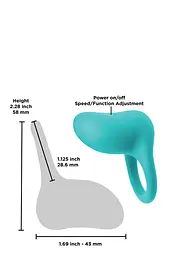 Віброкільце NS Novelties Inya Regal Teal - мініатюра 3