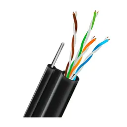 Кабель вита пара UTP CAT5E CCA 0.51mm LDPE Outdoor + дріт Trinix 305m (33-00189)