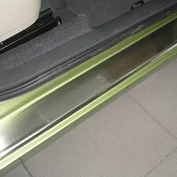 Накладки на пороги для Renault Scenic / Grand Scenic II 2003-2009 Нержавіюча сталь із загином та Логотипом 4 шт (Premium P-RE22) - мініатюра 5