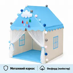 Дитячий намет-будиночок металевий каркас Замок блакитний - мініатюра 7