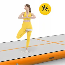 Мат гімнастичний надувний 4FIZJO Air Track Mat 500 x 200 x 20 см White/Orange (P-5907739312051) - мініатюра 8