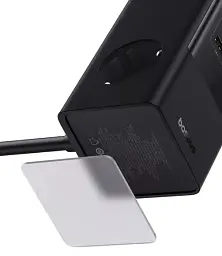 Мережевий зарядний пристрій Baseus Power Combo Tower Power Strip 2AC+2USB+2Type-C 100 W 1.5m E00023609113-00 Black - мініатюра 6