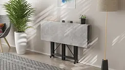 Стіл-книга трансформер Спайдер Ferrum-decor 750x1150x880 Чорний метал ДСП Бетон 16 мм (FRD-105094) - мініатюра 7